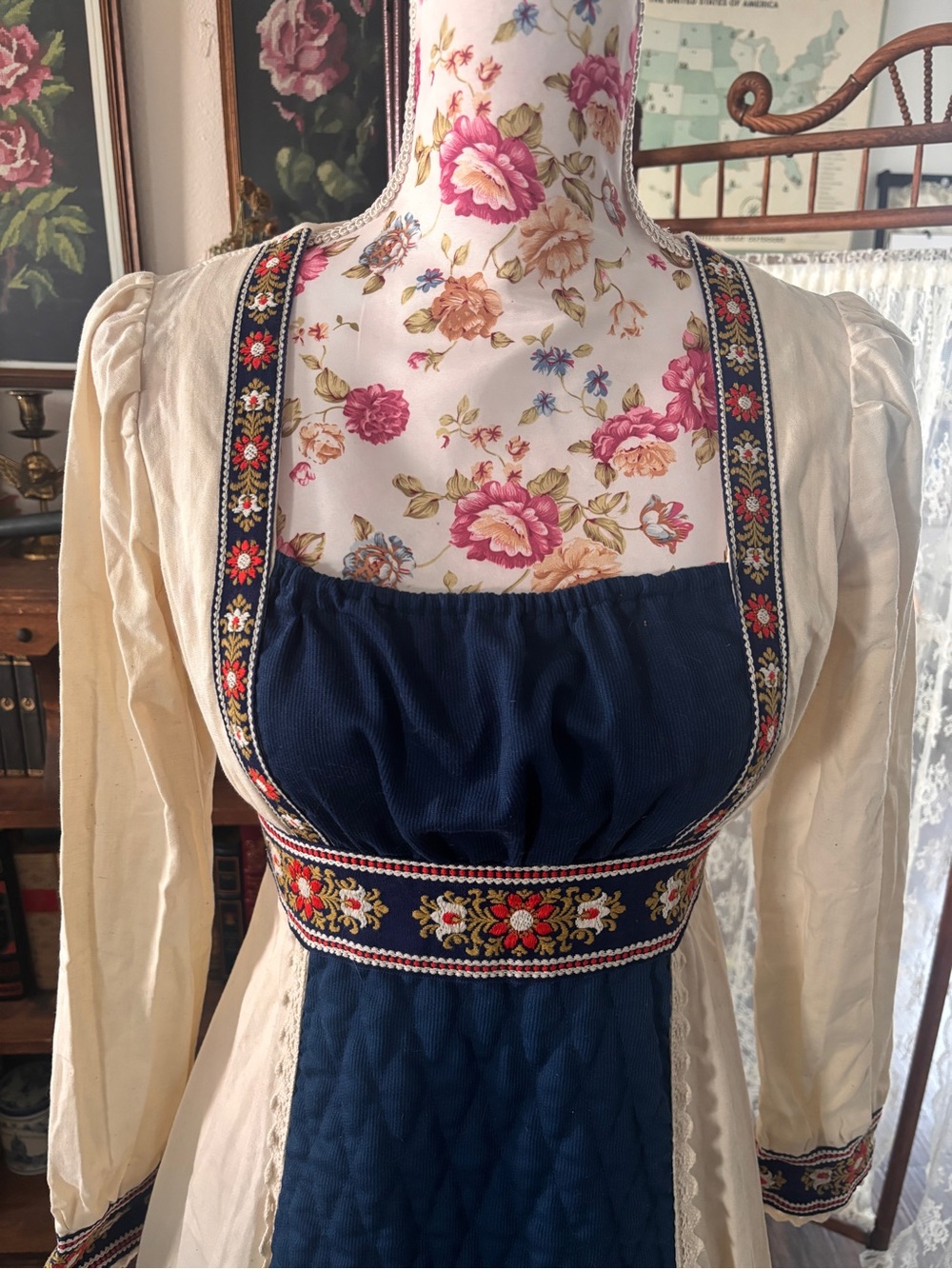 Rare 1970s Gunne Sax renaissance revival prairie dress - Picture 2 of 7